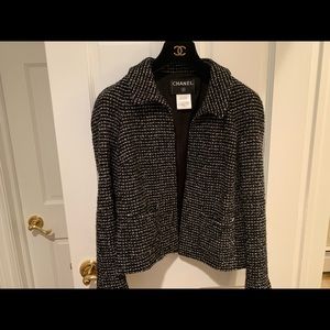 Black and white knit tweed jacket new unworn
